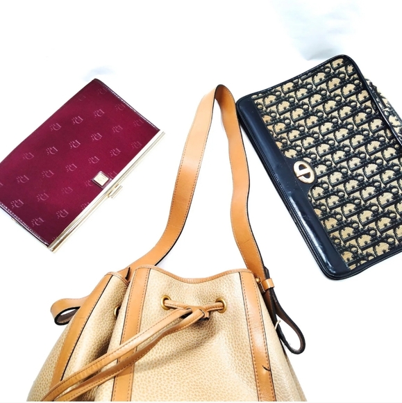 Christian Dior Hand Bag Clutch Shoulder Bag Canvas PVC Canvas - Picture 3 of 3